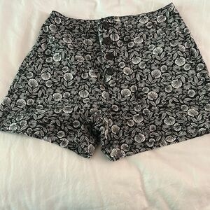 LOFT high rise button front shorts
